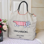 Dachshund cat light gray (excluding shoulder strap) / Medium