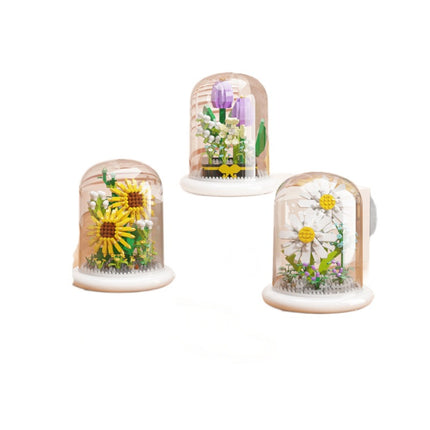 Jihui building blocks flower sunflower M1096 compatible with Lego assembled children's educational toys boys and girls gifts cross-border