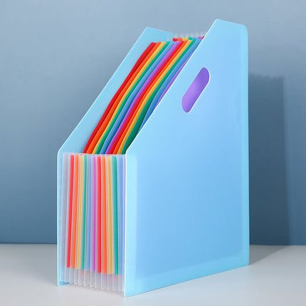 a4 Desktop Oblique Vertical Organ Bag Office Storage Rainbow Organ Folder Student Roll Storage Bag