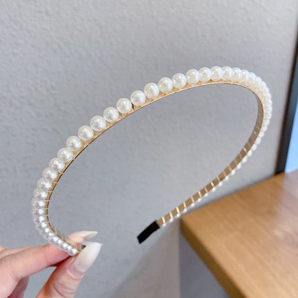 Internet Red Square Explosions Contrast Braid Head Band Wide Edge Non-Slip High-Level Hair Band 2023 New Style Hair Card for Women