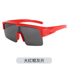 Big red frame gray film