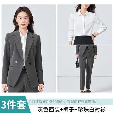 Sales Department Work Clothes Female High-end Suit suit Civil Servant Interview Formal Dress Hotel Front Desk Temperament Professional Autumn Dress