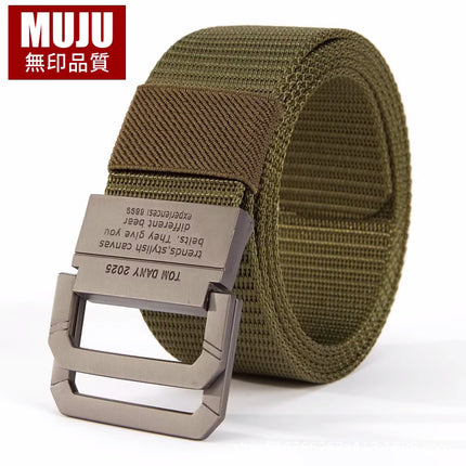 【Cross-Border Dropshipping】Casual Versatile Men's Leather Belt, Thickened Military Training Student Versatile Belt for Pants