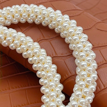 High-End Pearl Handle Bag Accessories Woven Handle Ring Pearl Iron Ring Ring Handmade Bag Handle Ring Handle