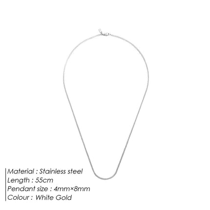 Cross-Border Hip-Hop Style Versatile Cuban Chain Clavicle Chain Hip-Hop Stainless Steel Personalized Men's Trendy Punk Street Dance Necklace