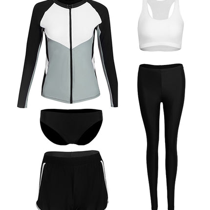 2024 New Swimsuit Split Long-Sleeved Trousers Suit Quick-Drying Wetsuit Surfing Sun Protection Clothing Conservative Jellyfish Suit