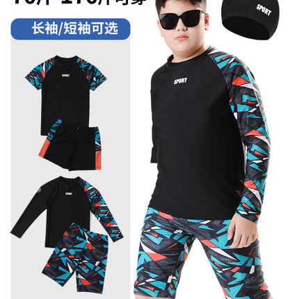 Children's Swimwear Boys' Swim Trunks 2026 New Model Kids' Swimwear for Older Children Youth Two-Piece Hot Spring Swimwear