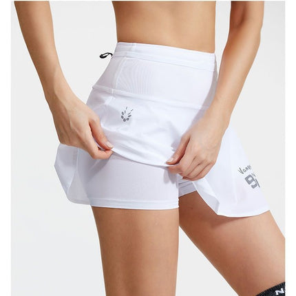 Women's Quick-Dry Zipper Skirt Morning Running Mobile Phone Sports Skirt Loose Casual Anti-walking Marathon Tennis