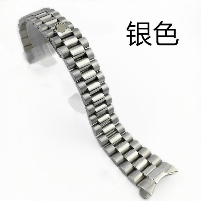 Stainless Steel Three-Bead Solid Watch Strap Rolex Watch Strap Steel Strap Watch Bracelet 13 17 20mm