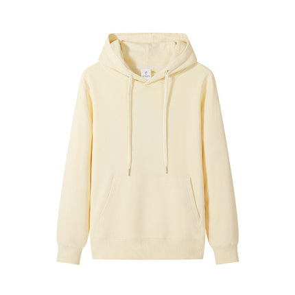 Japanese-Style Simple Sweatshirt 300g Heavyweight Healthy Fabric Hoodie Matcha Green Avocado Green Brightening Loose Top