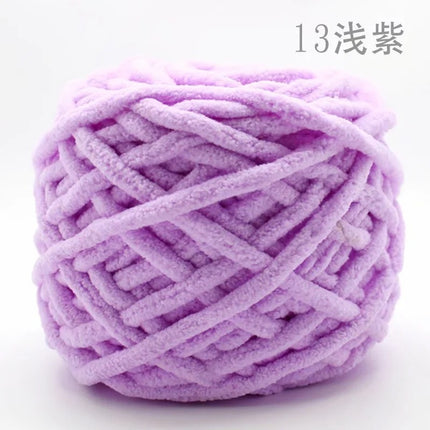 Factory wholesale 100g thick ice strip wool single-strand woven wool ball hook crochet slippers thread self-woven wool ball