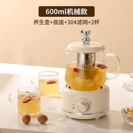 Health pot household multi-functional full glass tea cooker kettle small office flower teapot insulation electric Cup