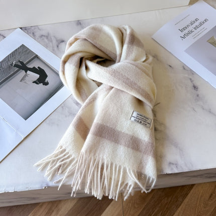 Solid Color Scarf Women's Winter 2024 New Big Brand Korean Style Cashmere Wool Winter Warm Neck Shawl Ins Card