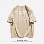 [front and back E] khaki quality heavy cotton / M