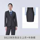 8822 dark gray Women Top Skirt / S