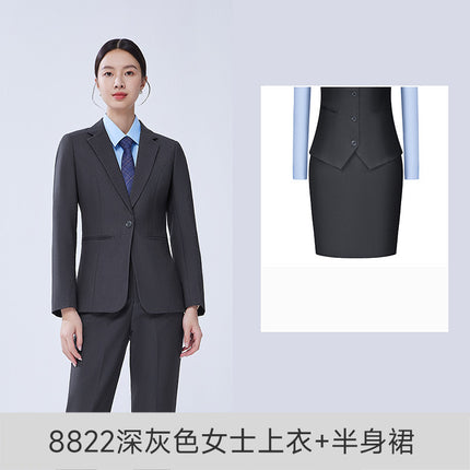 High-end suit suit female professional formal suit bank business suit temperament tooling sales department front desk work clothes autumn