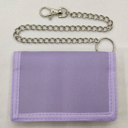 Folding anti-theft chain men's coin purse cross-border black three-fold small wallet zipper key chain card pocket