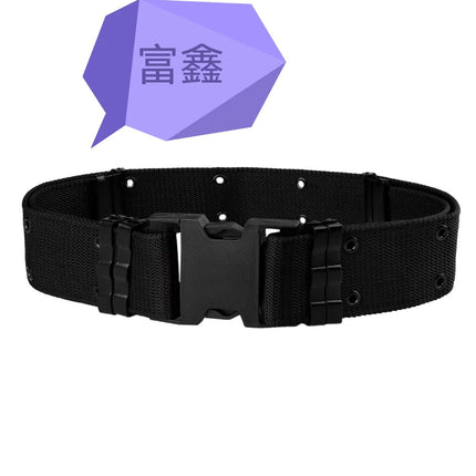 Outdoor Training Tactical Belt S Outer Belt Simple Buckle Bdu Security Duty Armed Woven Belt Wholesale