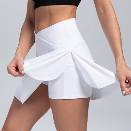 Cross-border Nylon Sports Skirt Yoga Shorts Skirt Tennis Skirt Fitness Clothes Running Outdoor High Waist Yoga Clothes Women