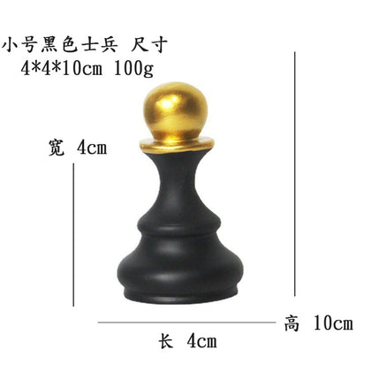 Creative home decoration chess resin decoration window home decoration black white chess ornaments