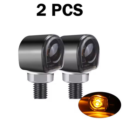 Harley Motorcycle Modified Retro Metal Led Turn Signal Hidden Finger Light Mini Direction Light 12V Indicator Light