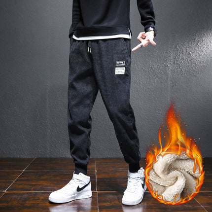 Autumn and winter fleece-lined thickened men's casual leggings whole batch of 15000 pieces can be a generation of hair can be sold in whole batches