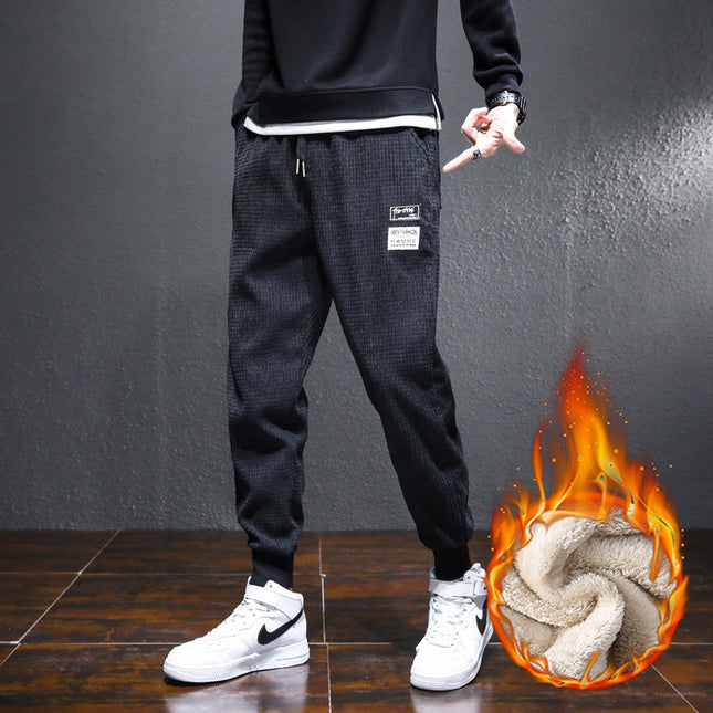 Autumn and winter fleece-lined thickened men's casual leggings whole batch of 15000 pieces can be a generation of hair can be sold in whole batches