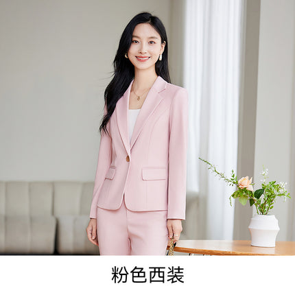 Goddess Fan Suit suit Women's 2024 Spring and Autumn New Professional White Collar Interview Work Clothes Slim Two-piece suit Pants