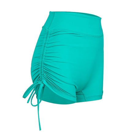 Summer Fitness Sports Yoga Shorts for Women, High-Waisted, Peach Butt, Drawstring Adjustable, Quick-Dry Three-Point Yoga Pants, Butt-Lifting