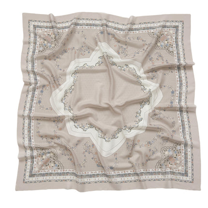 Cross-Border New Product Voile Print 110 Square Scarf Classic Lace Scarf Turban Malaysian Shawl