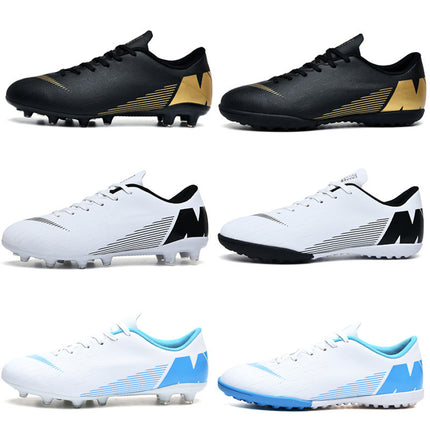 Factory direct low-top football shoes tf broken nail artificial lawn AG nail leather foot boys and girls youth training shoes
