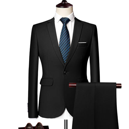 Men's Business Casual Suit Set White Two-Piece Suit Xz 5.2-26.1kg Piece Set Amazon