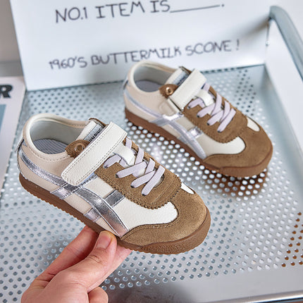 Children's Genuine Leather Forrest Gump Shoes Korean Style Boys' Casual Shoes Spring & Fall Korean Style Foreign Style Yellow Girls' Leather Panel Shoes