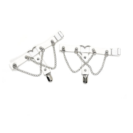 Men's and women's socks clip shirt anti-wrinkle non-slip fixed clip elastic high elastic leg ring non-slip garter belt