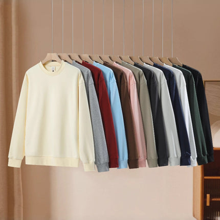 Sweatshirt 380g Terry Spring and Autumn American Style Thin Drop Shoulder Loose Fit Solid Color Hoodie for Men Trendy Versatile