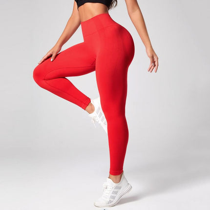 In-Stock Cross-Border Seamless Pilates Fitness Pants High-Waisted Butt-Lifting Quick-Drying Yoga Pants Women's Leggings Sports Fitness Pants
