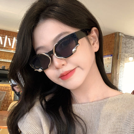 2025 New Vintage Snake Cat's Eye Sunglasses Women's Summer Sunglasses European and American Large Hot Girl Sunglasses
