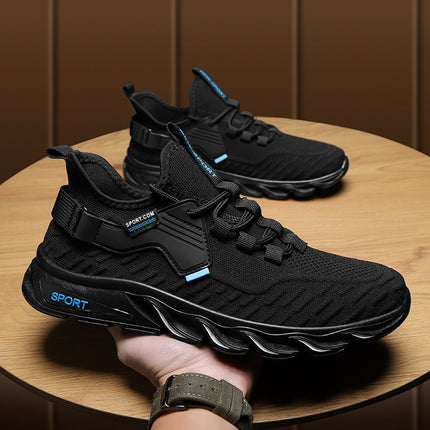 Putian Coconut Men's Shoes Summer Sports Mesh Shoes Men's Flying Weaving Mesh Surface Running Casual Black Torre Trendy Shoes