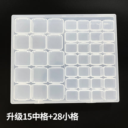 Jewelry Box Jewelry Storage Box Anti-oxidation Box Earrings Card Transparent Multi-compartment Portable Multifunctional Storage Box