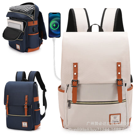 Large-Capacity Travel Backpack Casual Minimalist Style Outdoor Hiking Backpack Fashionable Campus School Bag Portable
