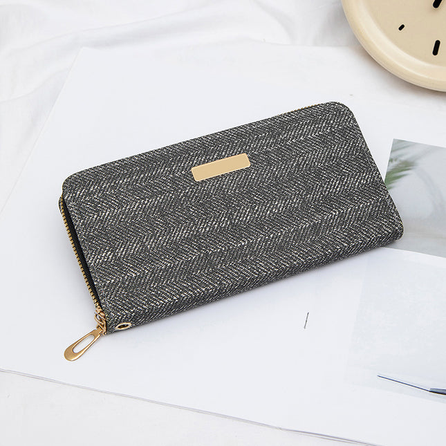 New Korean Style Fashionable Small Fragrance Wallet Women's Long Simple Student Multi-Card Slot Large Capacity Card Holder Coin Purse