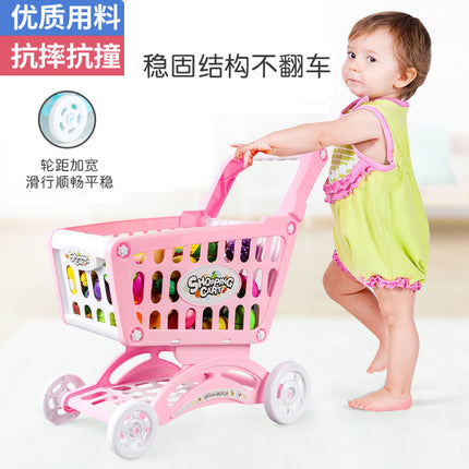 Wholesale Children's Shopping Cart Toy Baby Fruit Supermarket Trolley Boys' Girls Simulation Play-house Big Kitchen