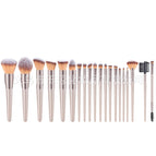20 champagne colored makeup brushes