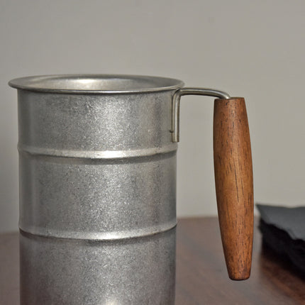 Snowflake Retro Industrial Style Beer Mug with Handle 304 Stainless Steel Water Mug Outdoor Camping Mug