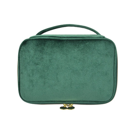 Cross-border fashion flannel cosmetic case large capacity high sense multi-functional convenient portable cosmetic case a batch