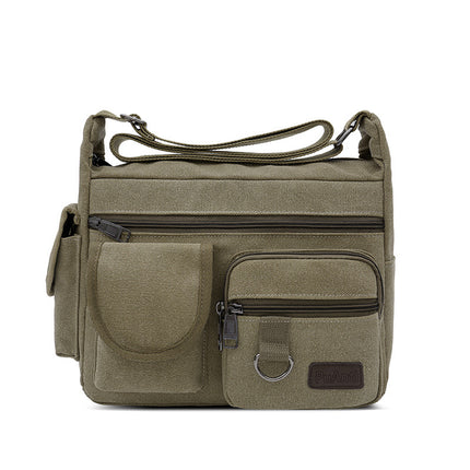 Spring New Men's Bag Canvas Shoulder Bag Men's Crossbody Bag Men's Bag Backpack Casual Sports Bag Fashion Trendy Bag