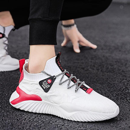 2026 Spring/Summer Men's Shoes Korean Style Fashion Casual Shoes Low-Top Versatile Slip-On Flyknit Breathable Men's Sneakers