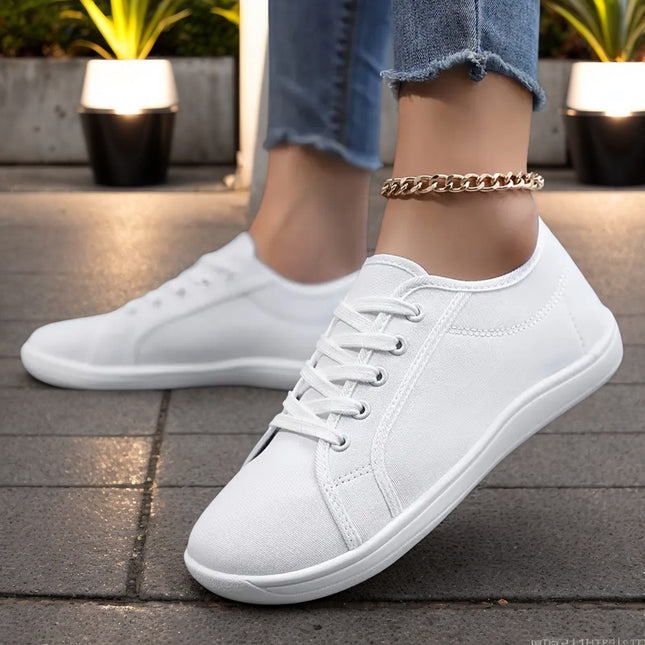 Amazon White Canvas Shoes Soft Sole Couple Wide Toe Sports Shoes Training Large Size Men's and Women's Shoes Wear-Resistant Gymnastics Shoes