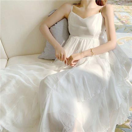 Fairy Dress Suit for Women 2024 Summer New Elegant Fairy Skirt chic Gentle Style Long Skirt
