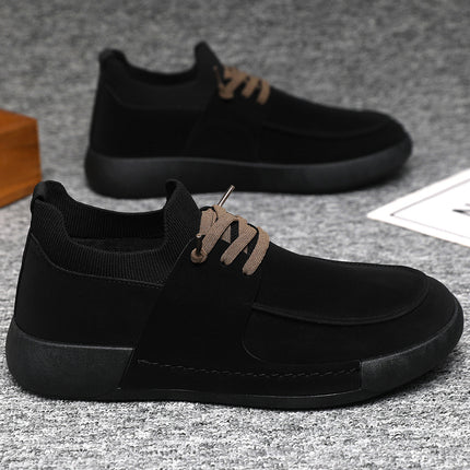 Men's Shoes Autum New Soft Leather Casual Shoes Men's Versatile Breathable Sneakers Soft Sole Comfortable Slip-On Loafers